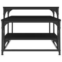Salontafel 102x60x45 cm bewerkt hout zwart - thumbnail