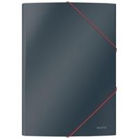 Elastomap leitz cosy a4 3-kleps grijs | 10 stuks - thumbnail