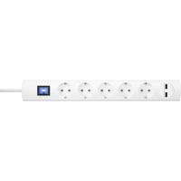 Kopp 233602000 Stekkerdoos met schakelaar 5-voudig Wit Randaarde stekker 1 stuk(s) - thumbnail