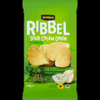 Jumbo Ribbel Sour Cream Onion Chips 250 g - thumbnail