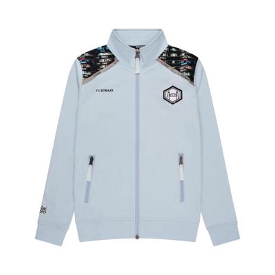 Touzani Damascus Trainingsjack Kids Lichtblauw Zwart Wit