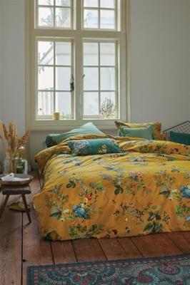 Pip Studio Fall In Leaf Dekbedovertrek - 2-persoons (200x200/220 Cm + 2 Slopen) - Percal Katoen - Yellow