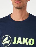 JAKO 6160 T-Shirt Promo - Marine Gemeleerd/Fluo Citroen - 4XL - thumbnail
