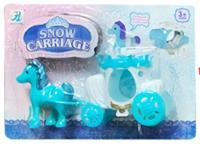 LG Imports paard met koets 2 delig blauw - thumbnail