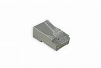 ACT TD108B RJ45 (8P/8C) Afgeschermde Modulaire Connector | Ronde Kabel | Masssieve Aders | 25 stuks - thumbnail