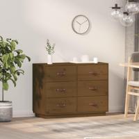 Dressoir 100x40x75 cm massief grenenhout honingbruin - thumbnail