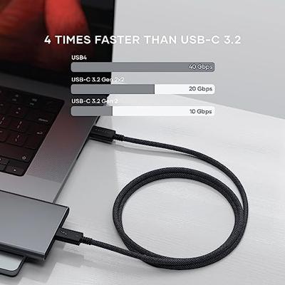 Satechi Thunderbolt-kabel Thunderbolt 4 USB-C 1.00 m Zwart, Zilver ST-YTB100K Satechi Thunderbolt-kabel Thunderbolt 4 USB-C 1.00 m Zwart, Zilver ST-YTB100K