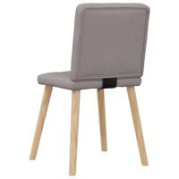 Eetkamerstoelen draaibaar 2 st stof taupe - thumbnail