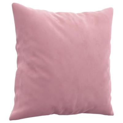 Driezitsbank met sierkussens 180 cm fluweel roze