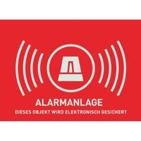 ABUS AU1322 Waarschuwingssticker Alarmsysteem Taal: Duits (b x h) 14.8 cm x 10.5 cm - thumbnail