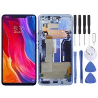 LCD-scherm en digitizer volledige montage met frame voor Xiaomi Mi 8 SE (blauw) - thumbnail