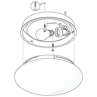 Eglo PlafondlampElla badkamer 28cm wit - 81636