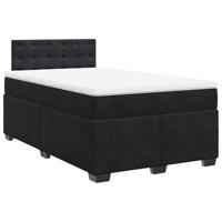 Boxspring met matras fluweel zwart 120x200 cm - thumbnail