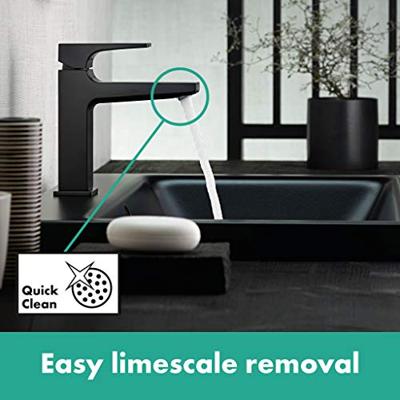 Hansgrohe Metropol 110 wastafelkraan - 18.4cm hoog - push open waste - voorsprong 13.5cm - mat zwart 32507670