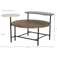 Hoofdtafel DKD Home Decor 118 x 90 x 61 cm Metaal Aluminium Hout MDF - thumbnail