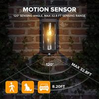 Buitenlamp &apos;Flair&apos; glas metaal vierkant solar - thumbnail