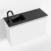 MONDIAZ OLAN 80cm toiletmeubel talc. LEX wastafel urban links 1 kraangat - thumbnail