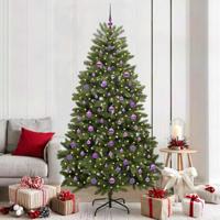 VidaXL Kunstkerstboom met 300 led groen 210 cm pvc en metaal - thumbnail