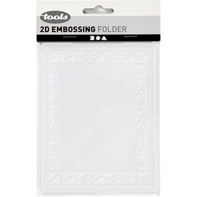 Creativ Company Embossing folder , lijst, afm 11x14 cm, dikte 2 mm, 1 stuk
