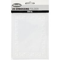 Creativ Company Embossing folder , lijst, afm 11x14 cm, dikte 2 mm, 1 stuk - thumbnail