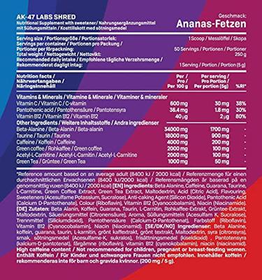 AK-47 Labs Shred Fatburner Pineapple (250 g) - thumbnail