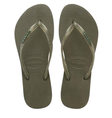 Havaianas - Slim logo metallic Rubber Dames
