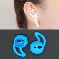 Draadloze Bluetooth oortelefoon silicone ear caps Earpads voor Apple AirPods (blauw) - thumbnail