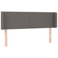 Hoofdbord met randen 147x16x78/88 cm kunstleer grijs - thumbnail