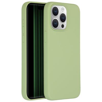 Accezz Liquid Silicone Backcover iPhone 15 Pro Max Telefoonhoesje Groen