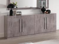 Dressoir GRENADE 4 deuren hoogglans marmer - thumbnail