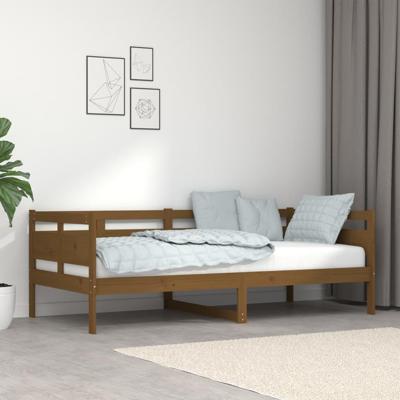 Slaapbank massief grenenhout honingbruin 90x190 cm Slaapbank massief grenenhout honingbruin 90x190 cm