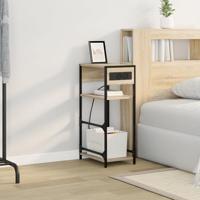 Nachtkastje met lade Sonoma eiken 40 x 27 x 76 cm Bewerkt hout - thumbnail