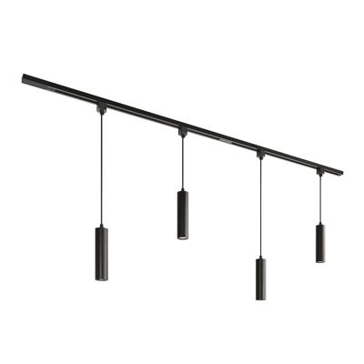 Taros Railverlichting Pakket - Recht - 2x 1 m rail - 4 hanglamp - Excl. Lichtbron - IP20 - Modulair - 230V Taros Railverlichting Pakket - Recht - 2x 1 m rail - 4 hanglamp - Excl. Lichtbron - IP20 - Modulair - 230V