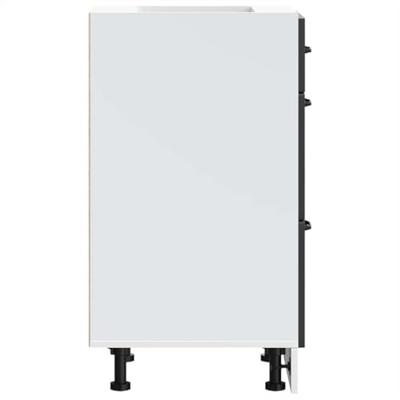 Keuken onderkast Kalmar bewerkt hout zwart Keuken onderkast Kalmar bewerkt hout zwart