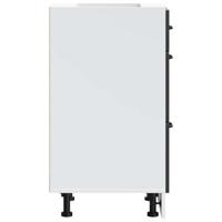 Keuken onderkast Kalmar bewerkt hout zwart - thumbnail