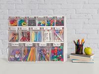 Deflecto sorteer kantelbakje wit, pak met 4 stuks - thumbnail