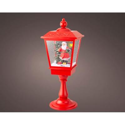 Led-lantaarn Lumineo Rood Kerstman Muziek Bewegings