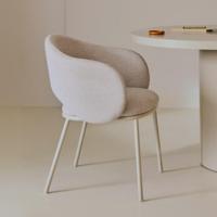 Kave Home Maina eetkamerstoel chenille Beige - thumbnail