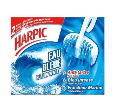 Harpic toiletblok, blauw water, 38 g, pak van 2