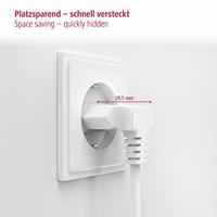 Hama Euro-netsnoer Aan Beide Kanten In Hoek 5 M Wit - thumbnail