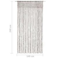 Gordijn macram 140x240 cm katoen taupe - thumbnail