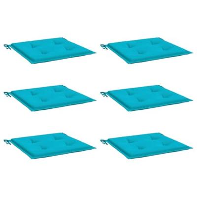 VidaXL Tuinstoelkussens 6 st 50x50x4 cm stof turquoise - thumbnail