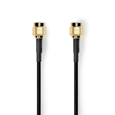 Nedis Antennekabel | SMA Male | SMA Male | Verguld | 50 Ohm | Enkelvoudig Afgeschermd | 2.00 m | Rond | PVC | Zwart | Label - CSGL02000BK20 Nedis Antennekabel | SMA Male | SMA Male | Verguld | 50 Ohm | Enkelvoudig Afgeschermd | 2.00 m | Rond | PVC | Zwart | Label - CSGL02000BK20