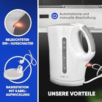 Clatronic WK 3819 W Waterkoker Snoerloos Aantal/Volume: 1.7 l Wit - thumbnail
