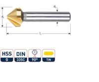 Rotec Verzinkfrees 60gr. 3-snijder 6.3mm - thumbnail