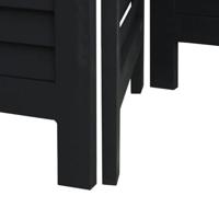 Kamerscherm met 6 panelen massief paulowniahout zwart - thumbnail