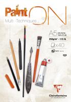 Tekenblok clairefontaine paint on a5 40 vel 250g | 4 stuks - thumbnail