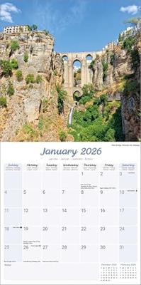 Spain Calendar 2026 Square Space Wall Calendar - 16 Month