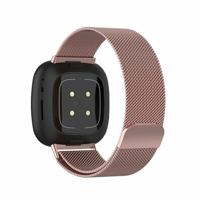 Fitbit Versa 3/4 & Sense 1/2 milanese bandje - Large - Rosé goud - thumbnail