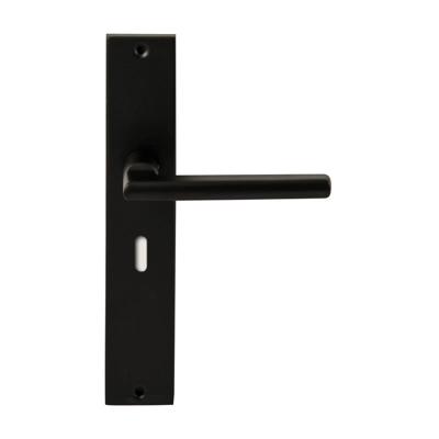 Hardbrass Deurkruk Athene op rechthoekig langschild sleutelgat 56mm - zwart Hardbrass Deurkruk Athene op rechthoekig langschild sleutelgat 56mm - zwart